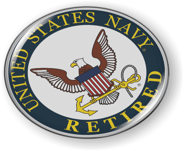 U.S. Navy Retired Eagle and Anchor Emblem